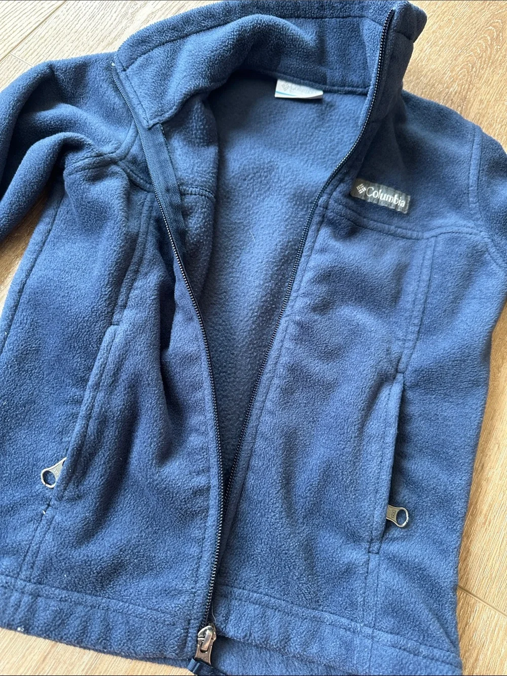 Columbia Navy Blue Full Zip Fleece Jacket Kids Youth XXS 4/5